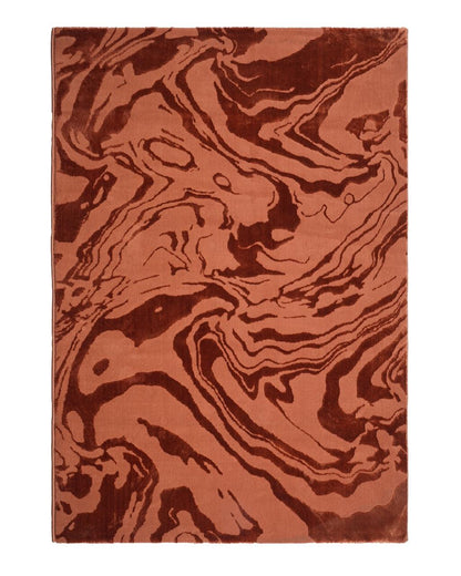 Aura Carpet | Marble Print Rust