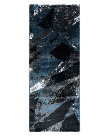 60X150 CM Diamond Runner | Blue Circular Wave