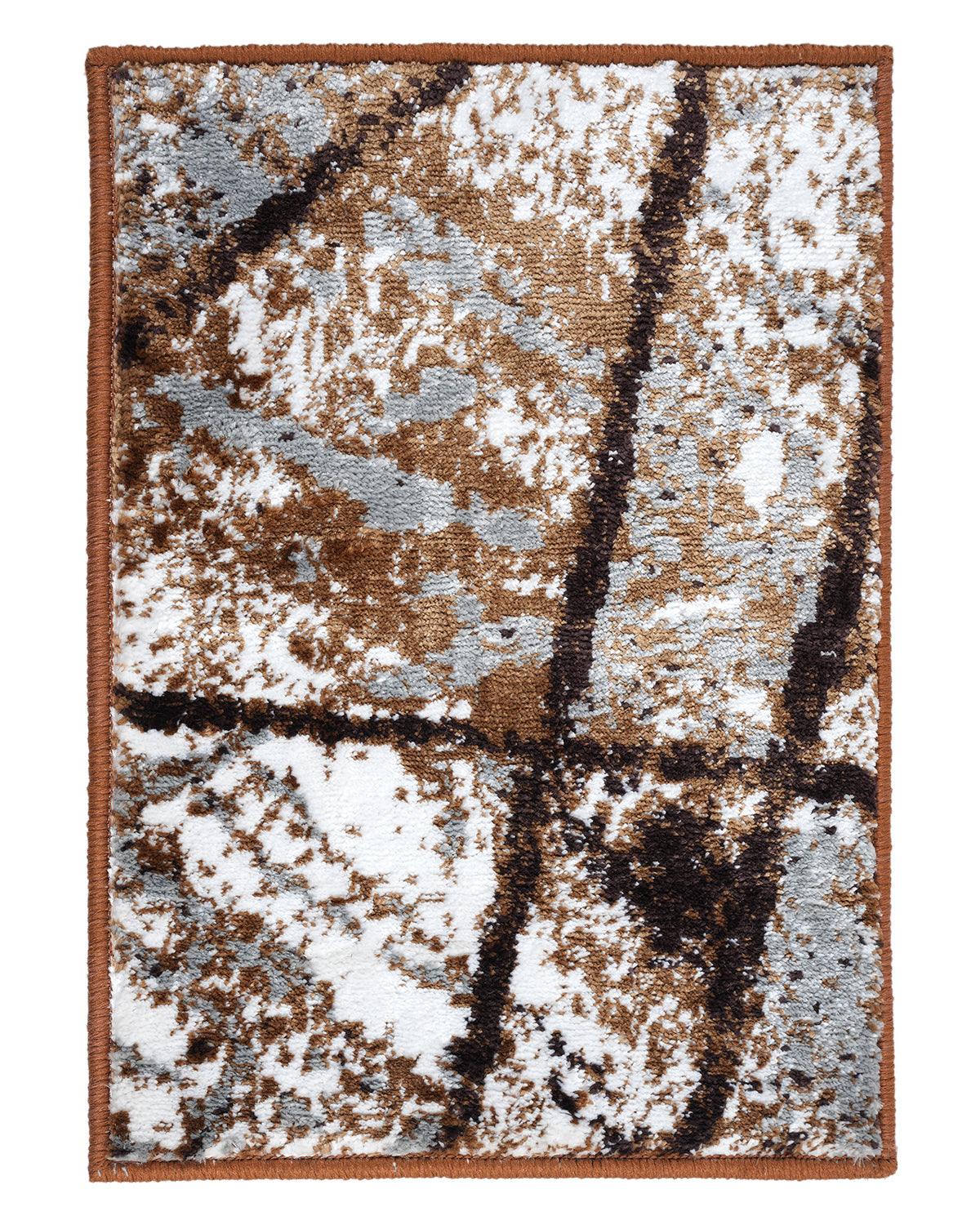 40X60 CM Diamond Doormat | Abstract Brown Grey
