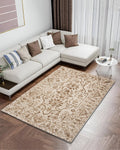 Aura Traditional Floral Light Gold Carpet