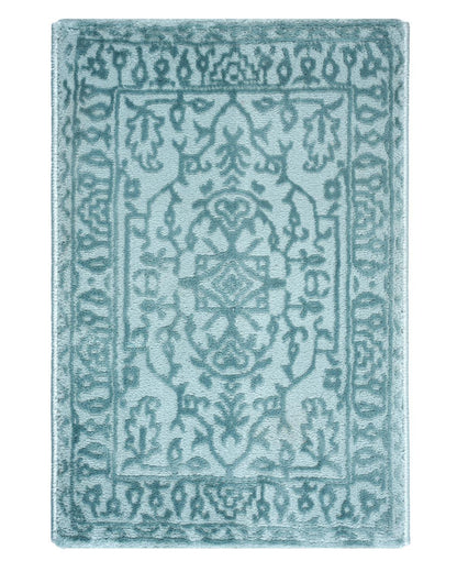 40X60 CM Aura Doormat | Traditional Floral Light Blue
