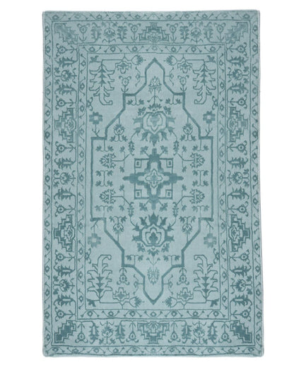 Aura Carpet | Traditional Floral Light Blue