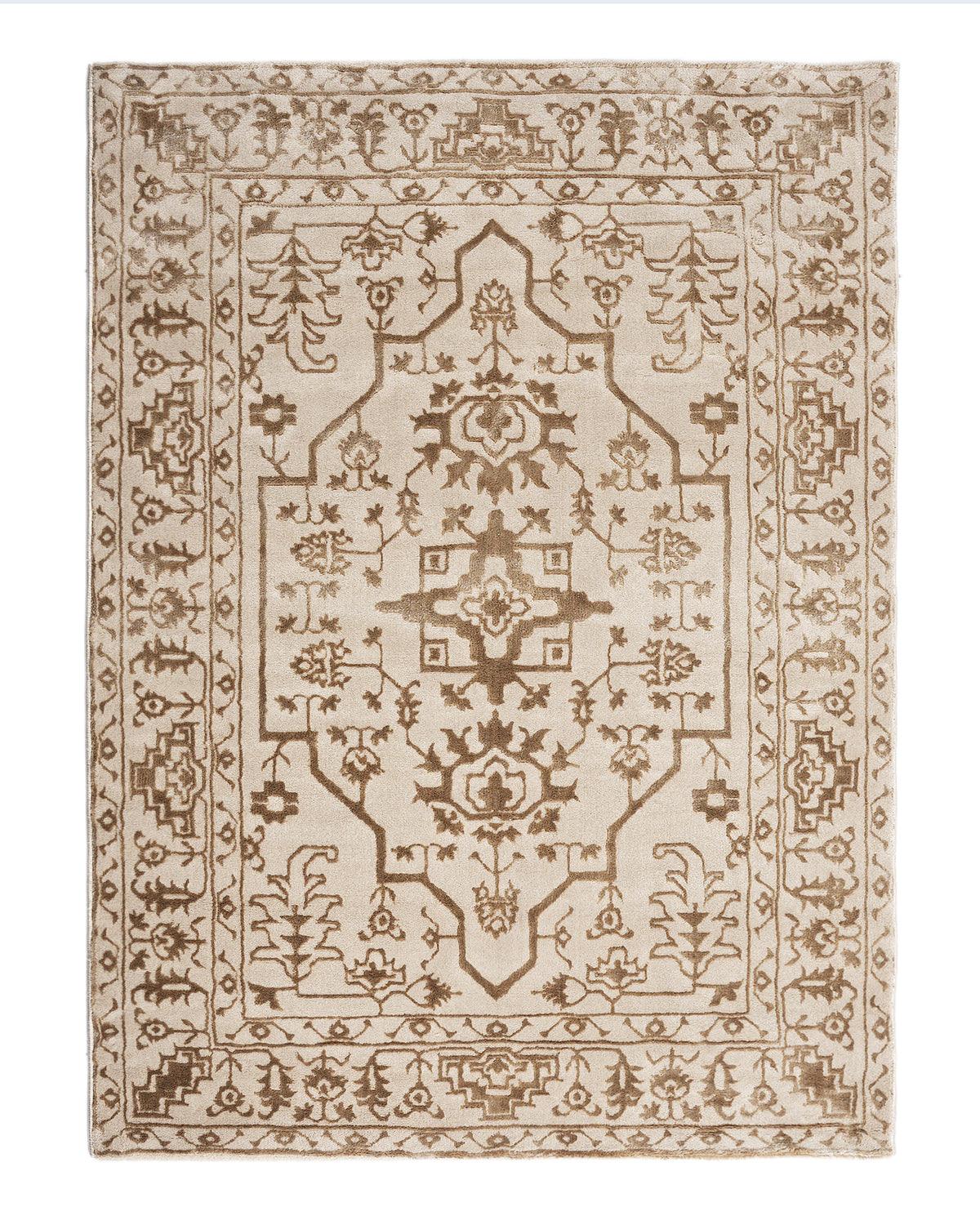 Aura Carpet | Traditional Floral Light Gold