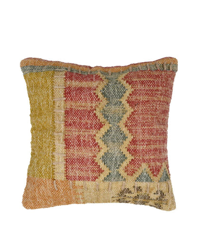 18X18 inch Mustard Red Jute cushion covers | Set of 2