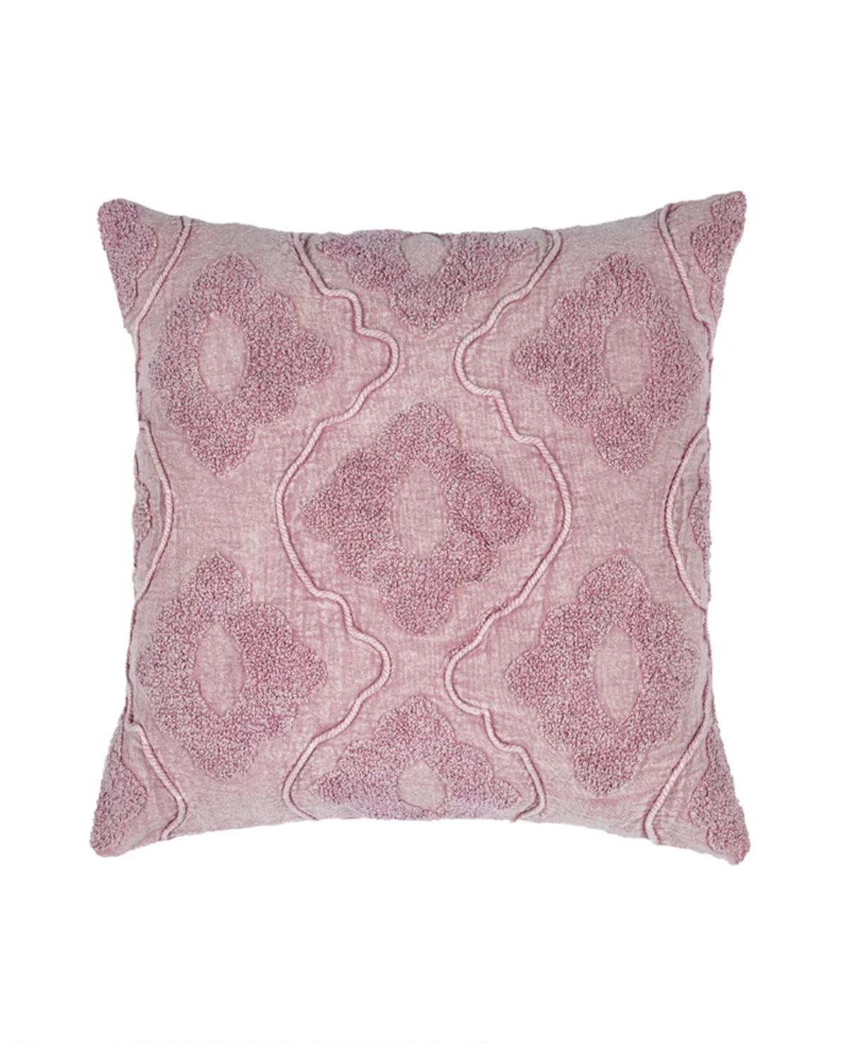 18X18 inch Pink tufted boho cotton cushion covers | Set of 2