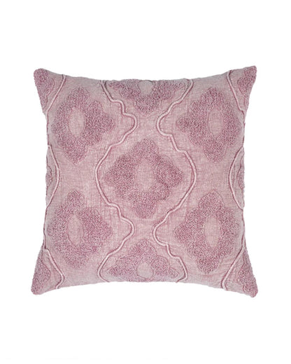 18X18 inch Pink tufted boho cotton cushion covers | Set of 2