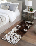60X150 CM Diamond Runner | Abstract Brown Beige Wave