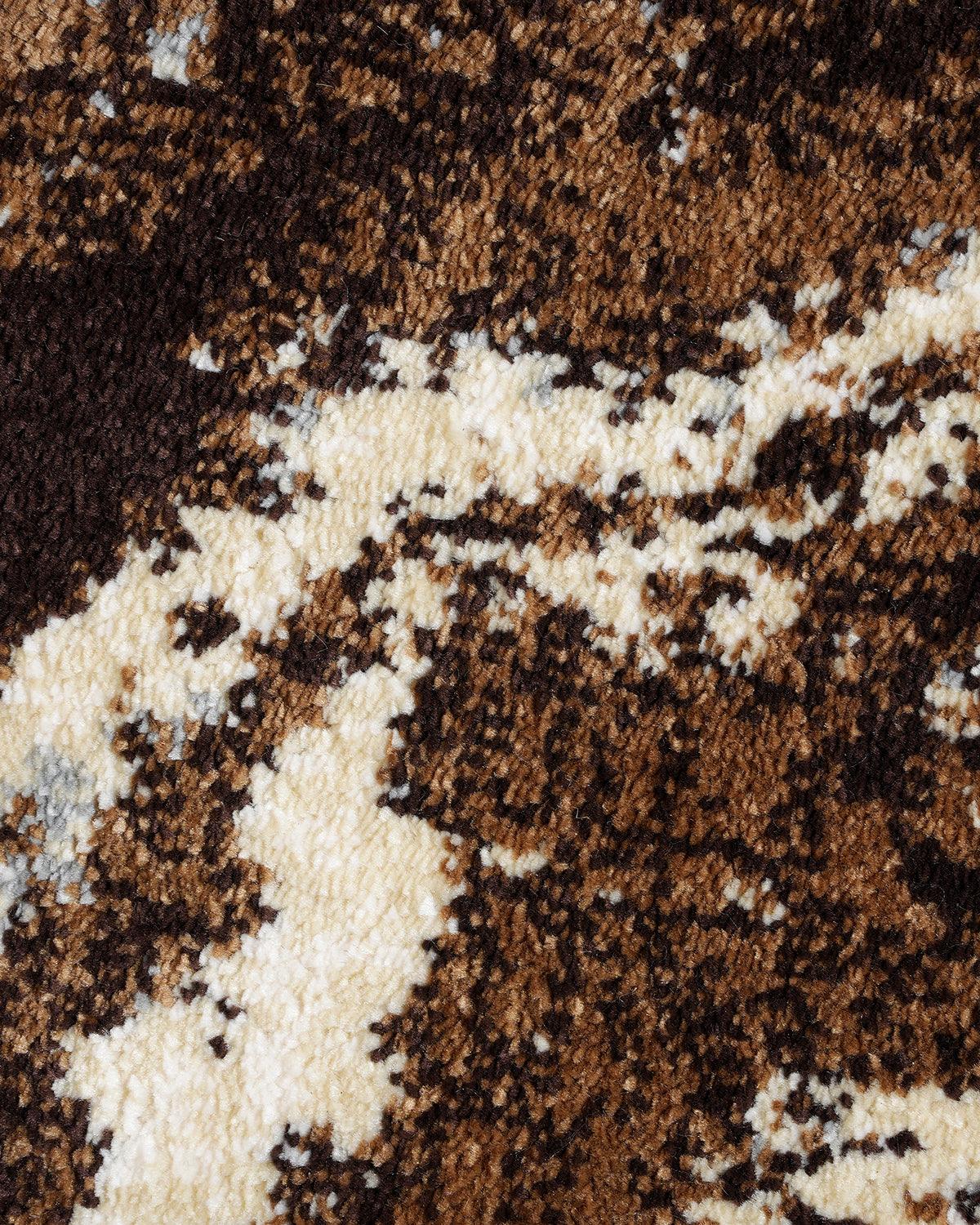 40X60 CM Diamond Doormat | Abstract Brown Beige Wave
