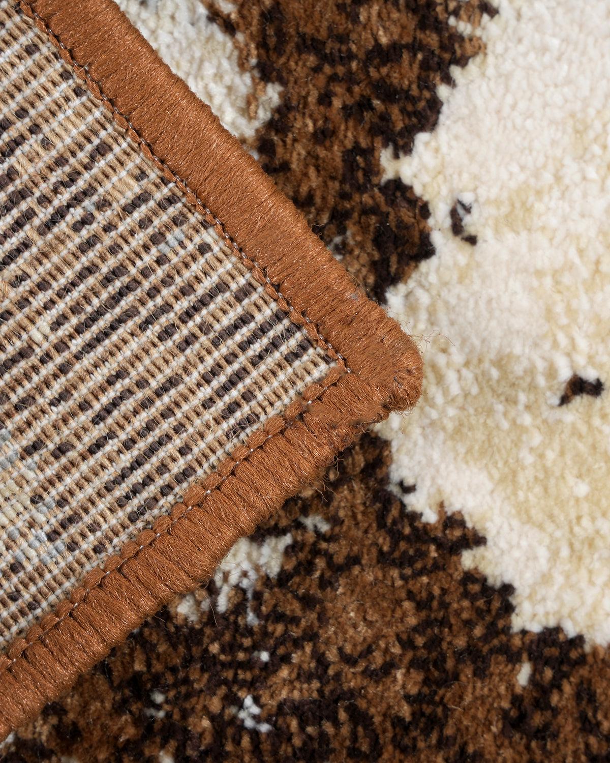 40X60 CM Diamond Doormat | Abstract Brown Beige Wave