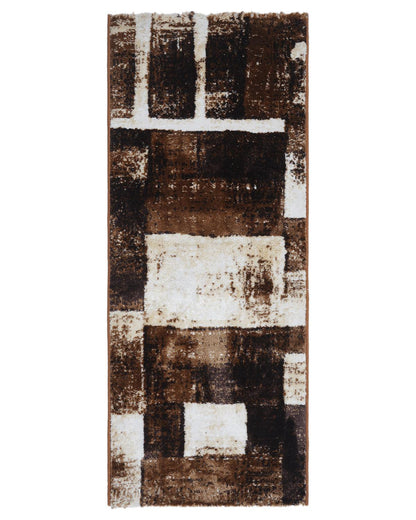 60X150 CM Diamond Runner | Abstract Brown Blocks