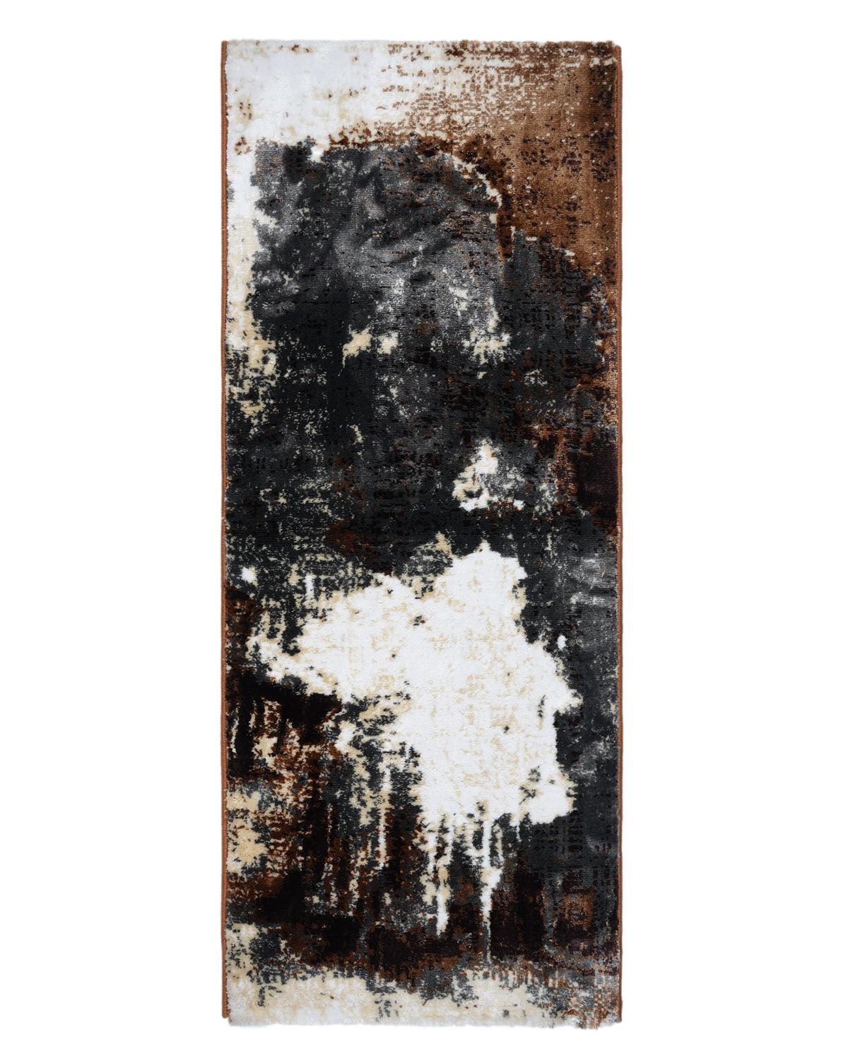 60X150 CM Diamond Runner | Brown Beige Grey Splatter