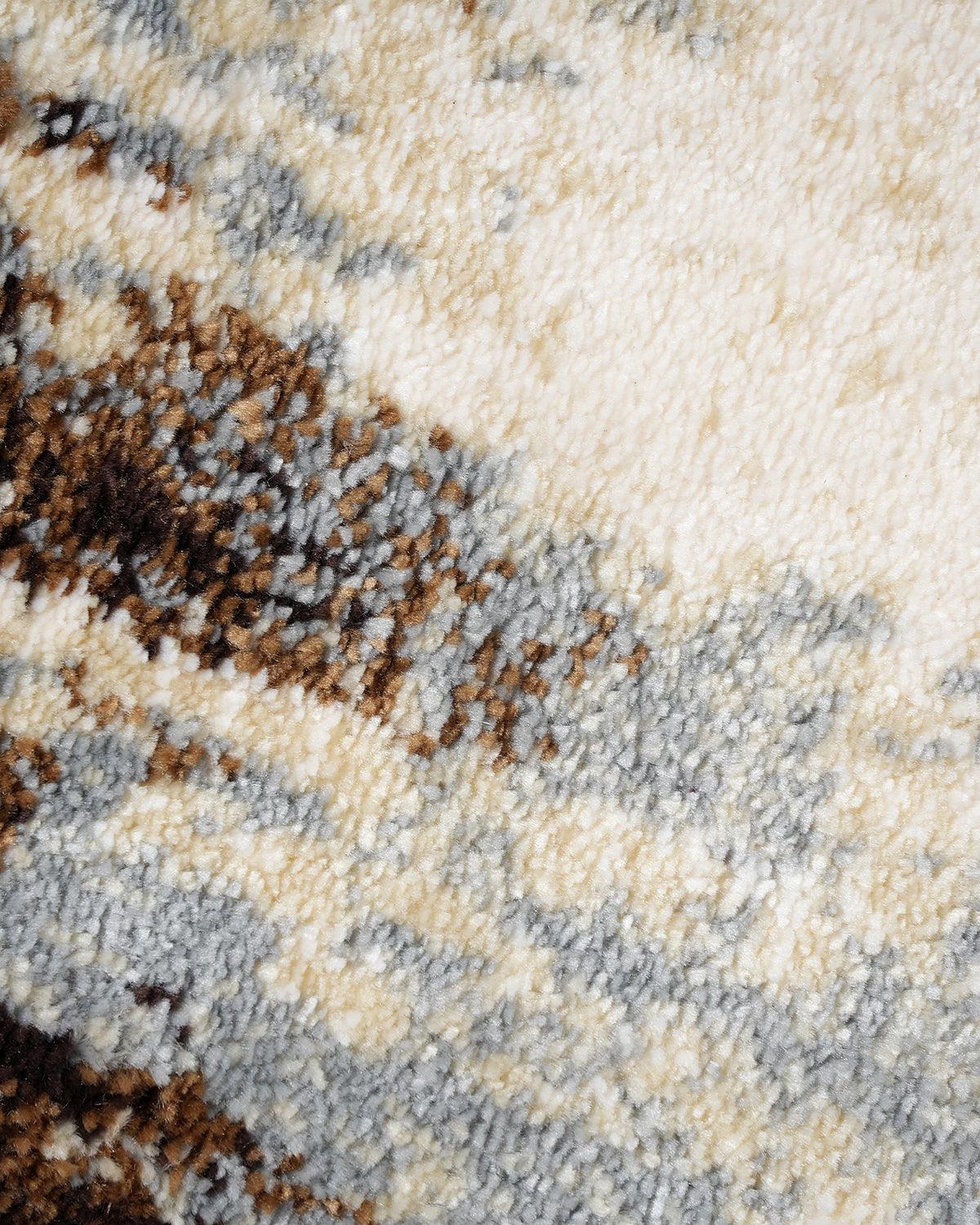 60X150 CM Diamond Runner | Brown Beige Grey Splatter