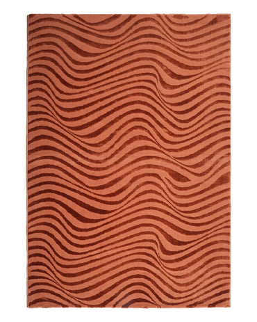 Aura Wave Ripple Rust Carpet