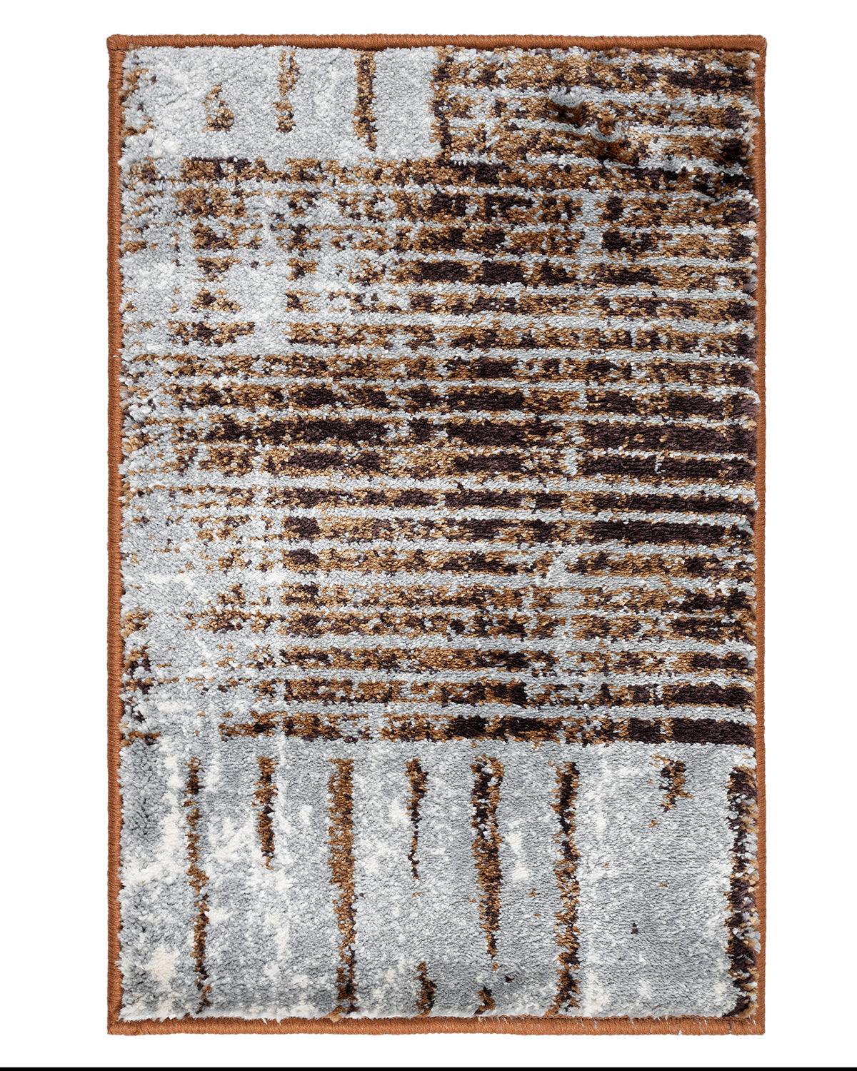 40X60 CM Diamond Doormat | Abstract Grid Grey