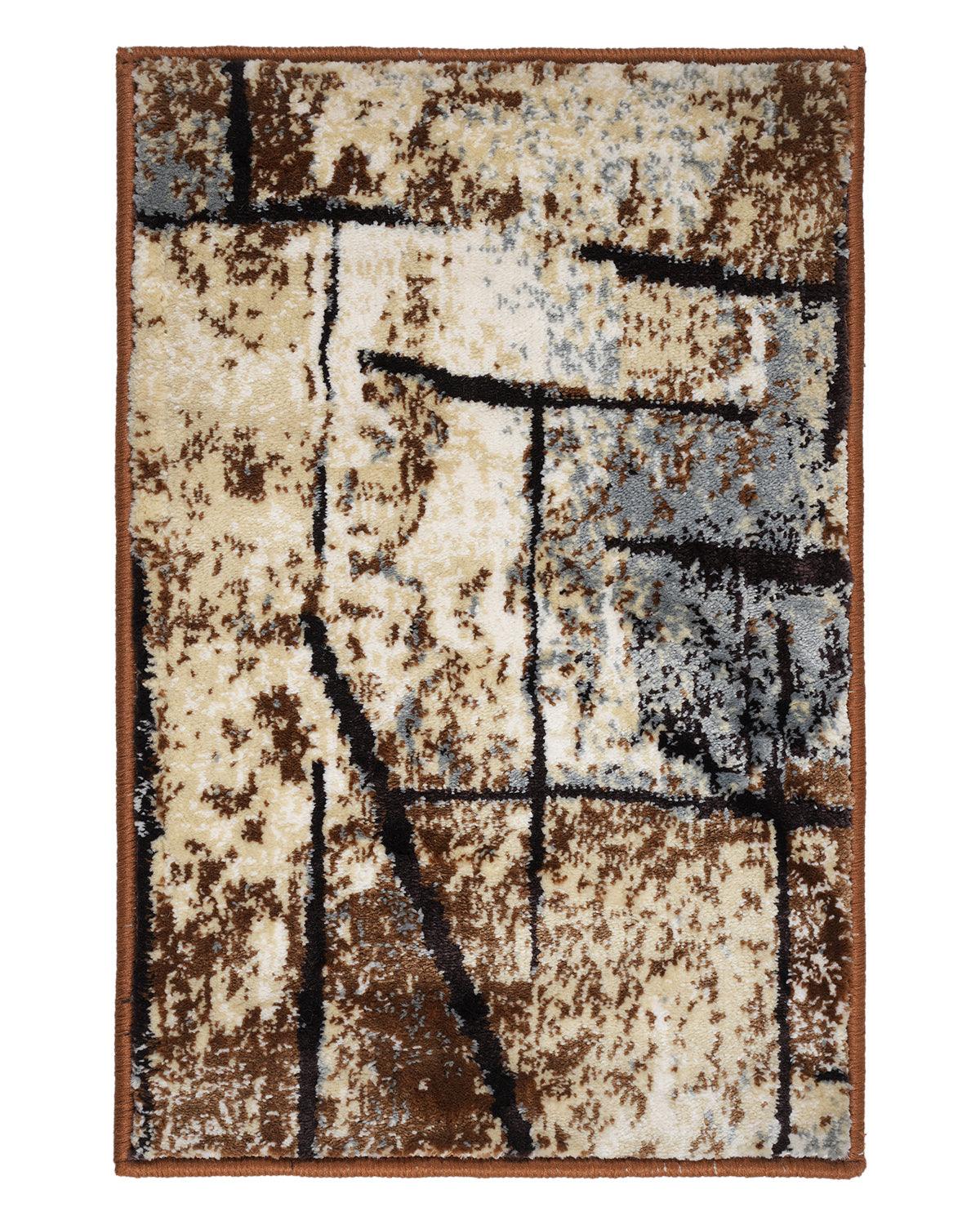 40X60 CM Diamond Doormat | Brown Beige Cross