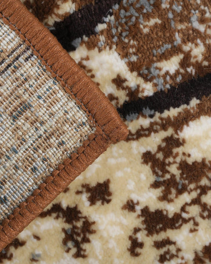 40X60 CM Diamond Doormat | Brown Beige Cross