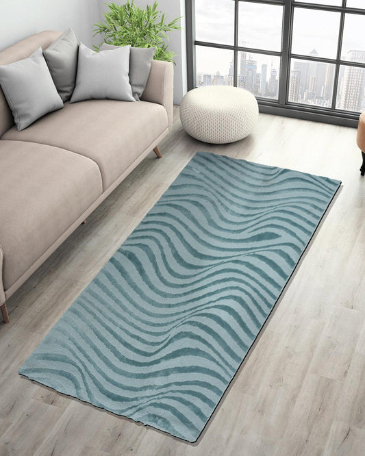 Aura Carpet | Wave Ripple Light Blue