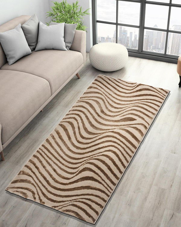 Aura Carpet | Wave Ripple Light Gold