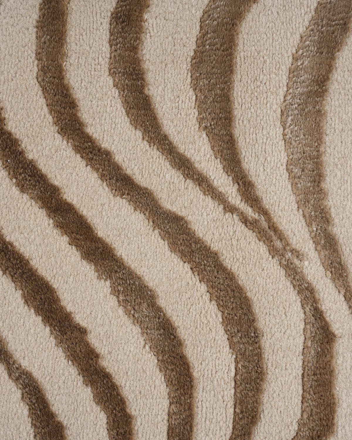 Aura Carpet | Wave Ripple Light Gold