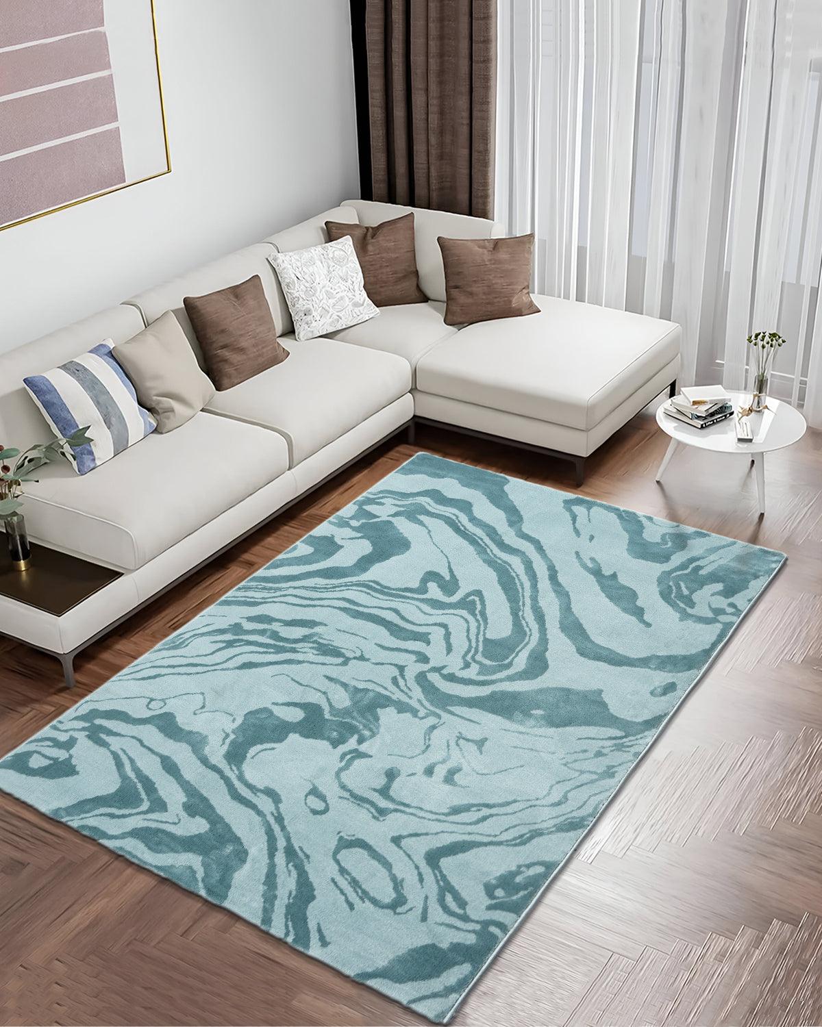 Aura Carpet | Wave Ripple Light Blue