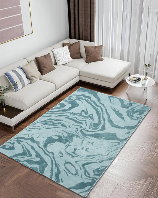 Aura Wave Ripple Aqua Carpet