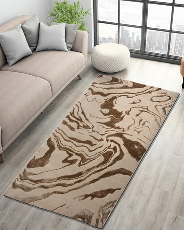 Aura Marble Print Gold Carpet