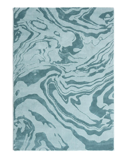 Aura Carpet | Marble Print Light Blue