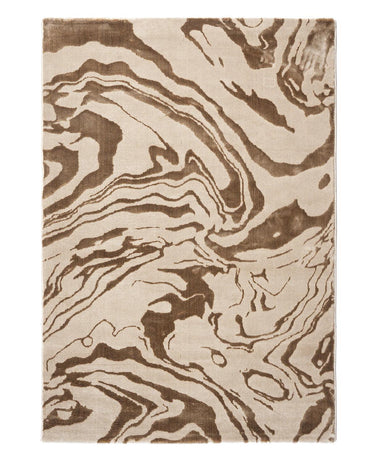 Aura Marble Print Gold Carpet