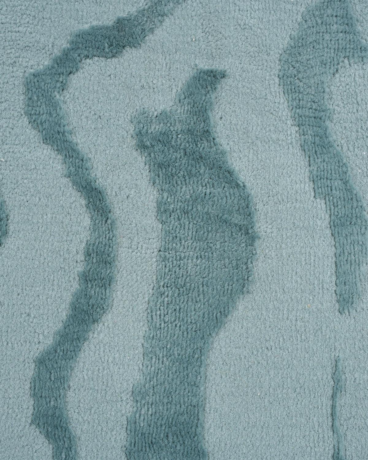 Aura Carpet | Marble Print Light Blue