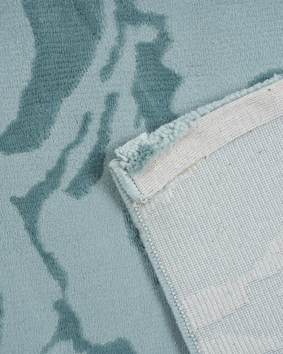 Aura Carpet | Marble Print Light Blue