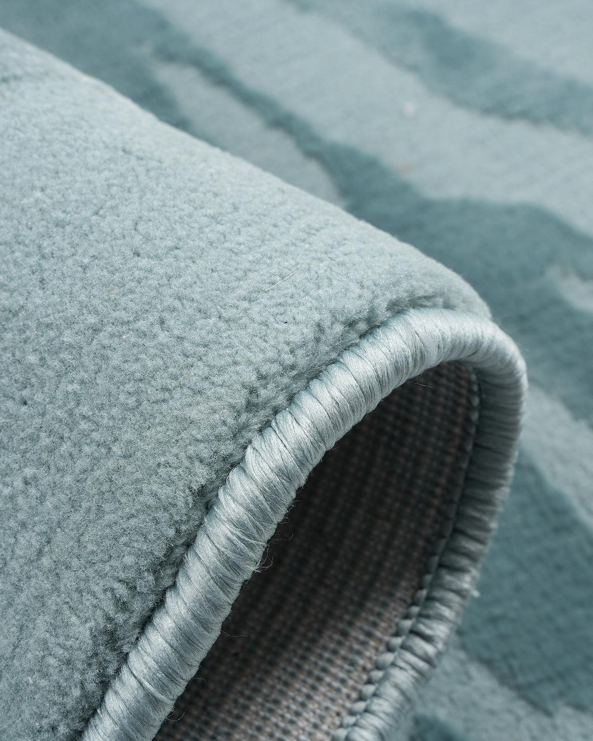 Aura Carpet | Marble Print Light Blue
