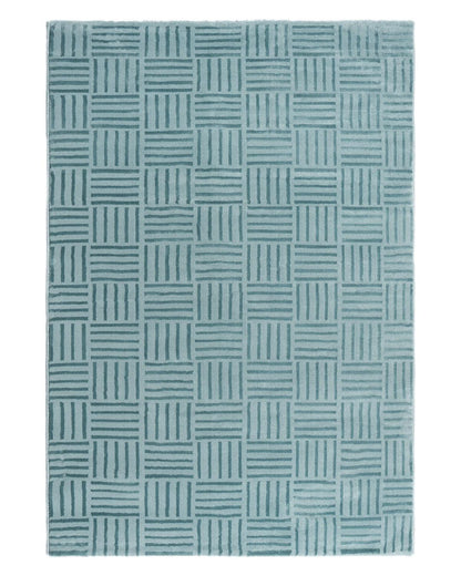 Aura Carpet | Striped Grid Light Blue