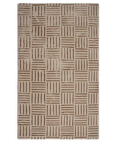 Aura Striped Grid Gold Carpet