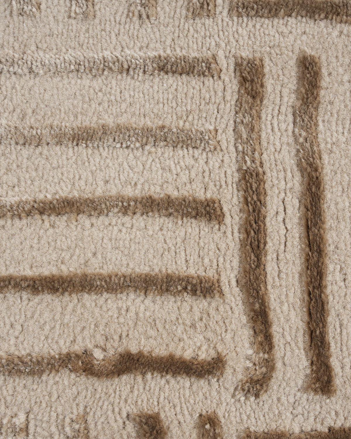 Aura Striped Grid Gold Carpet