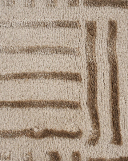 Aura Striped Grid Gold Carpet