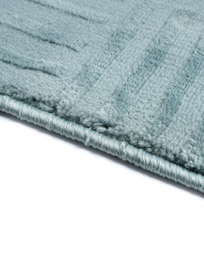 Aura Carpet | Striped Grid Light Blue