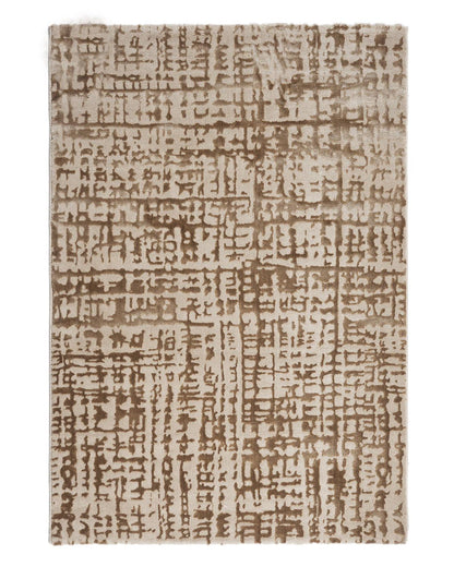 Aura Carpet | Grid Abstract Light Gold