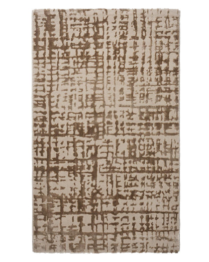 Aura Carpet | Grid Abstract Light Gold