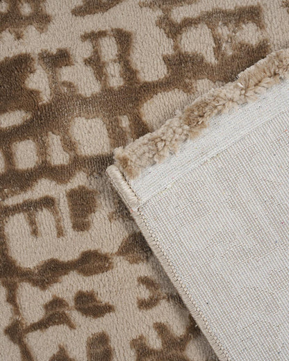 Aura Carpet | Grid Abstract Light Gold