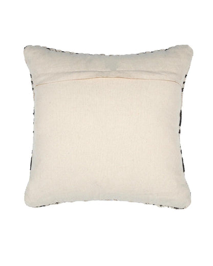 18X18 inch Handcrafted black cotton cushion covers | Set of 2