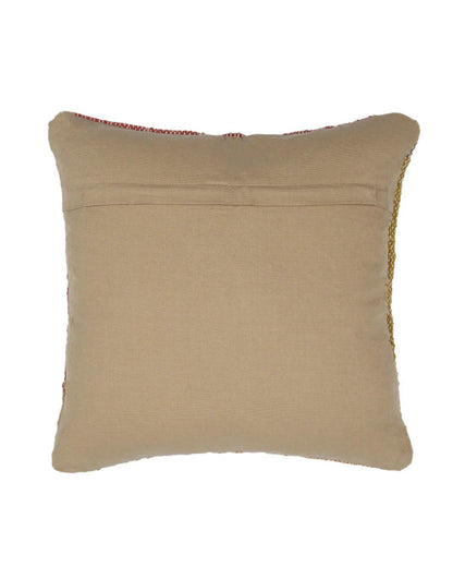 18X18 inch Mustard Red Jute cushion covers | Set of 2
