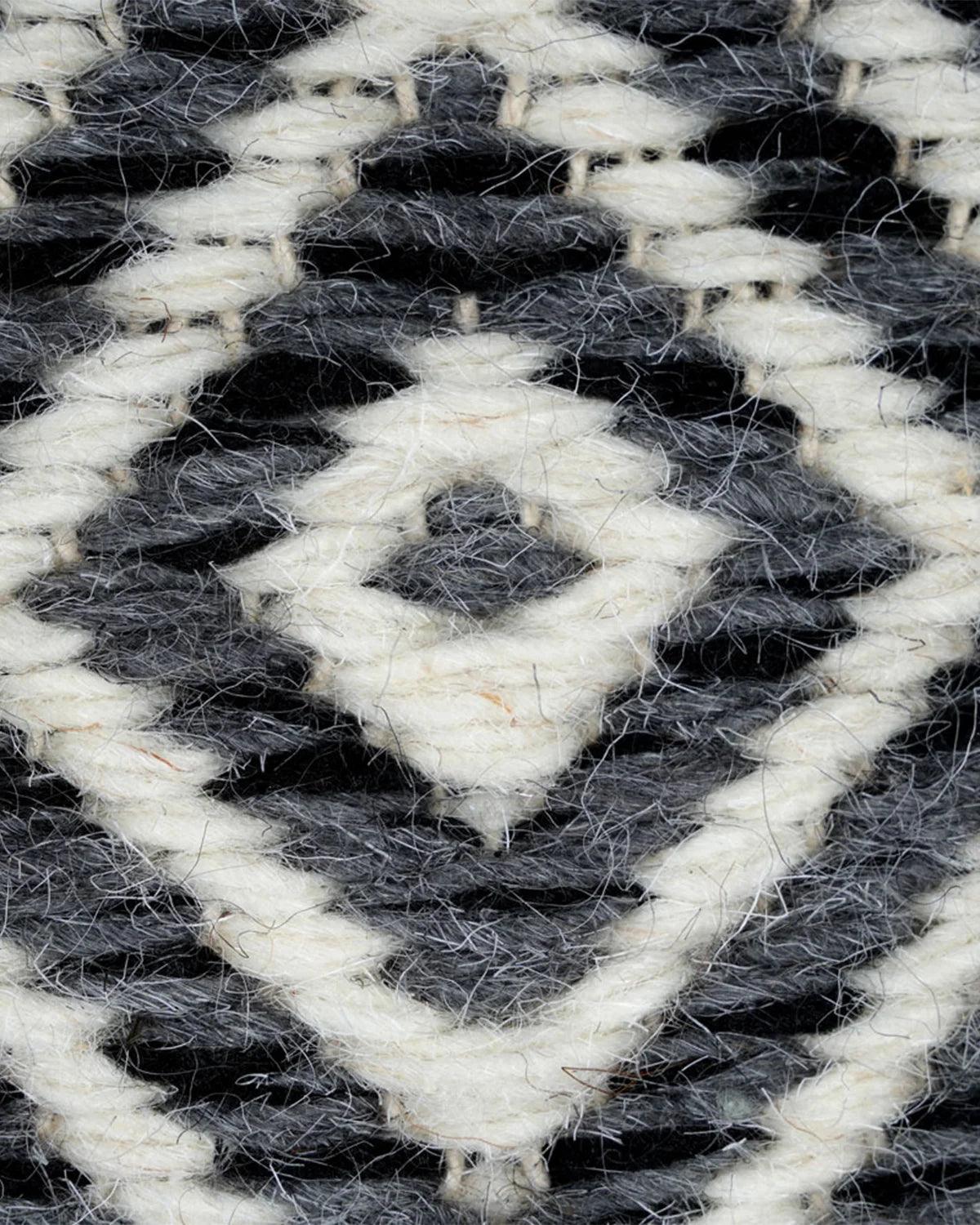 18X18 inch Boho Black wool cushion covers | Set of 2