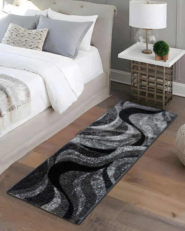 60X150 CM Platinum Runner | Grey Waves