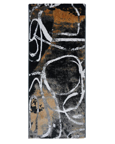 60X150 CM Vienna Runner | Abstract Black and Orange