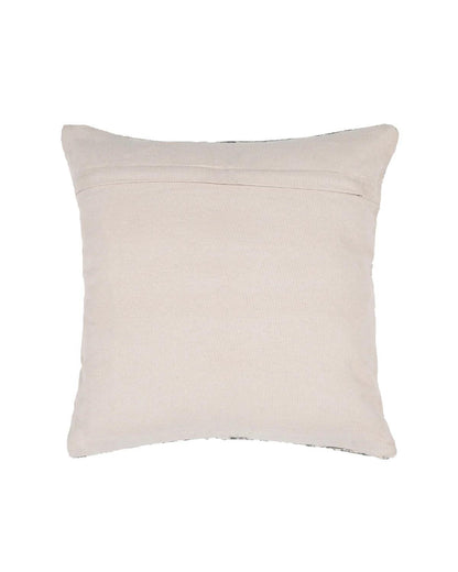 18X18 inch Steel Green Jacquard cotton cushion covers | Set of 2