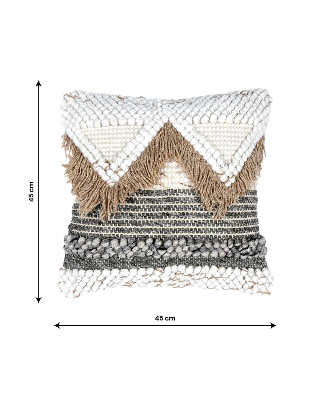18X18 inch Boho beige cushion covers | Set of 2