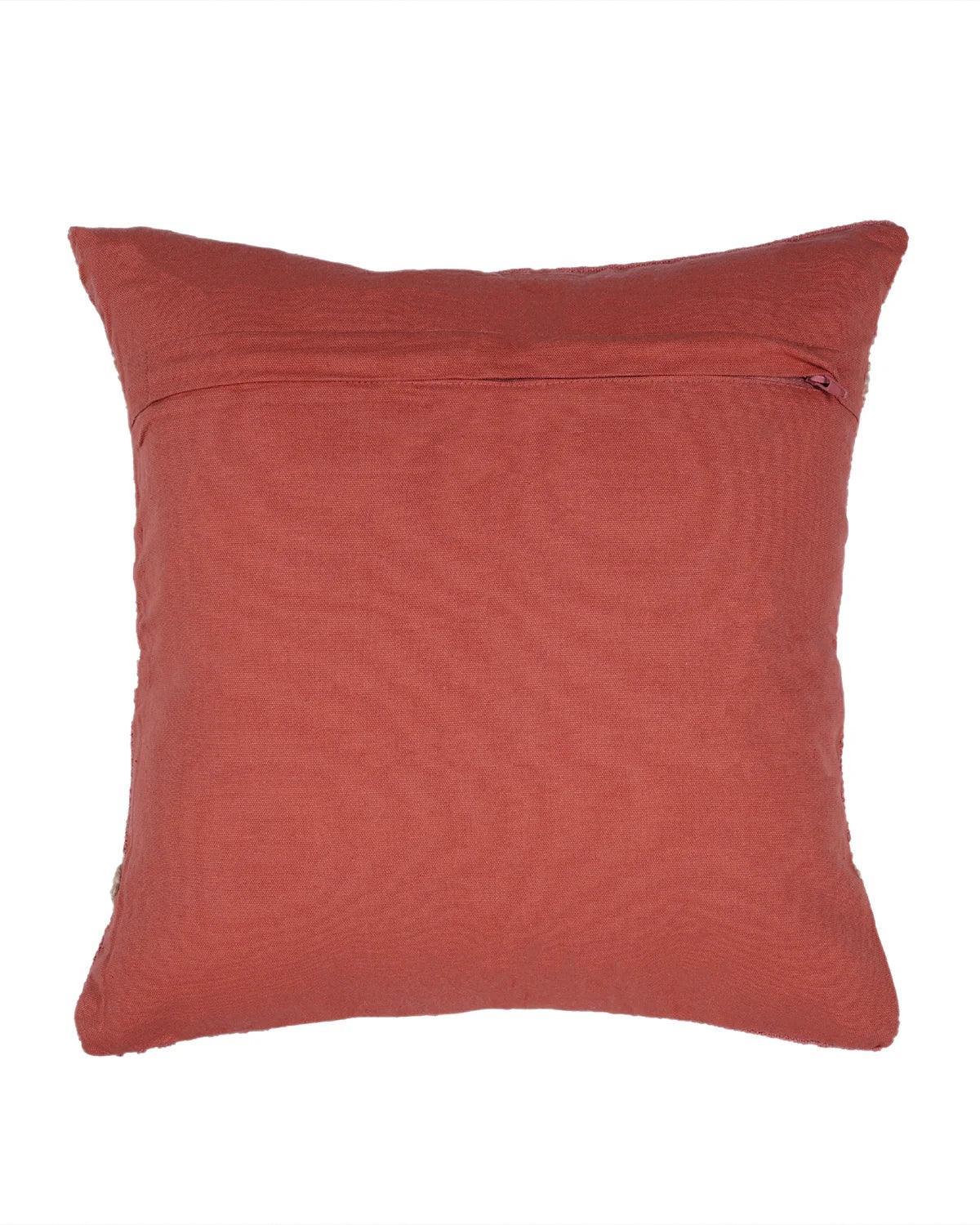 18X18 inch Candy Red tufted cotton cushion covers | Set of 2