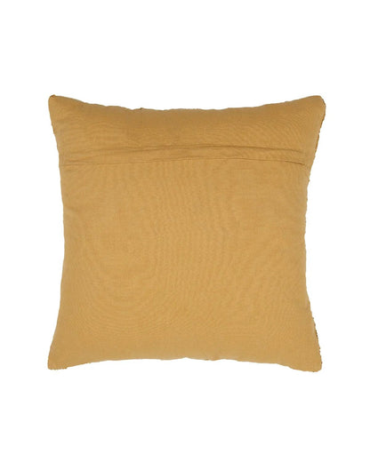 18X18 inch Yellow tufted cotton cushion covers | Set of 2