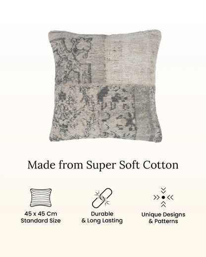 18X18 inch Steel Green Jacquard cotton cushion covers | Set of 2