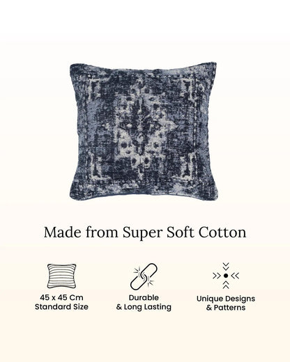 18X18 inch Steel Grey cotton cushion covers | Set of 2